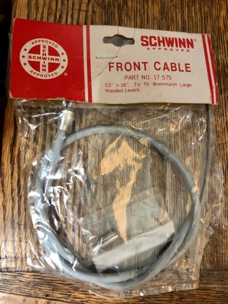 Fantastic still packaged front cable "Schwinn Approved" for my Paramount build....