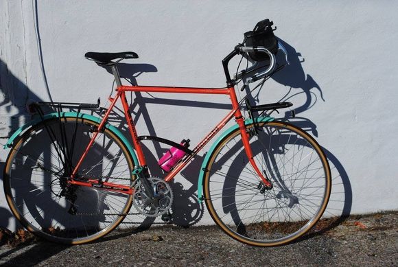 This is mid rework hence the lack of bar tape. It has different fenders and racks today.  