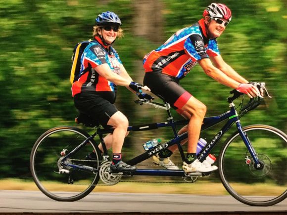 My wife and me headed to the NC coast on Cycle NC IN 2017.
