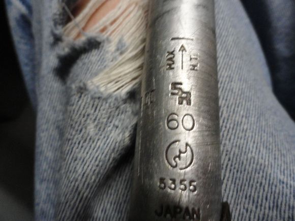 This is a SR stem from my stash of parts note the size is 60 reach.  The length from the max ht. to top is 6.5"