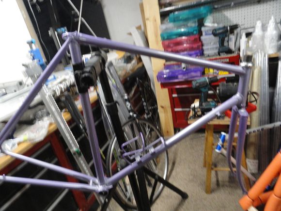 It would certainly be a clash with the lavender color!