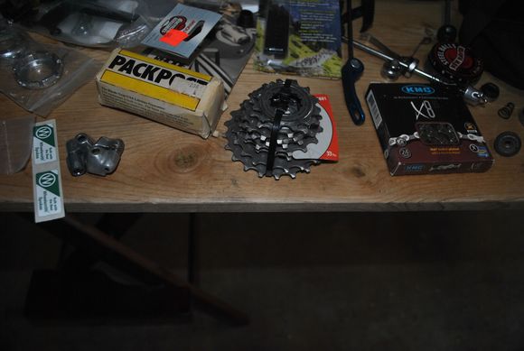 An 8spd Shipman cassette with a little life left in it
