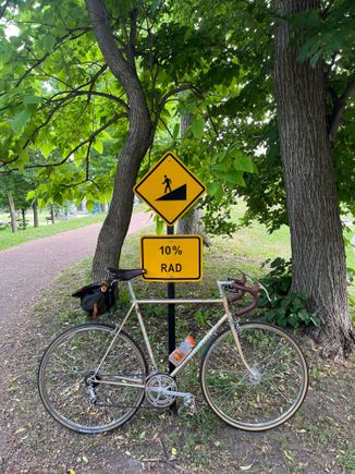 At the foot of the bridge I found this: 10% RAD? Oh come on now, the bridge is completely rad!!