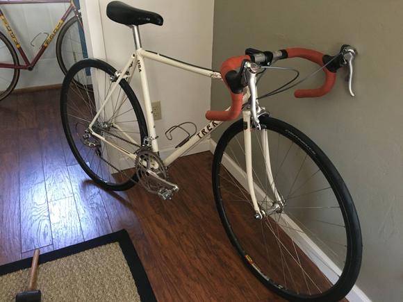 1985 Trek 170, Dura Ace 7400 8 speed group, Mavic Open Pro wheels