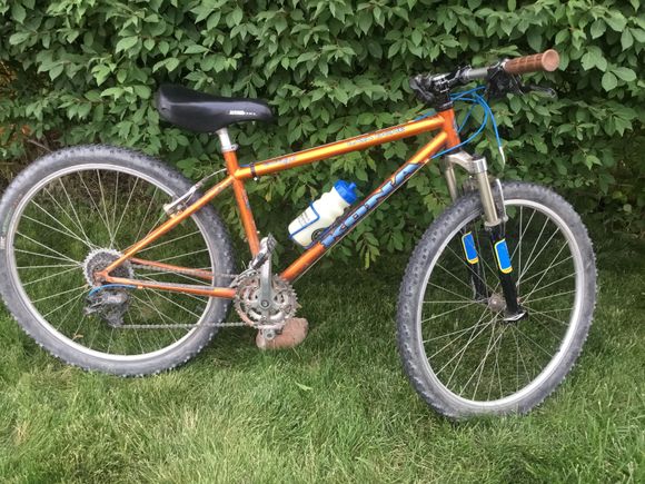 My sons bike, it matches the group pretty well.