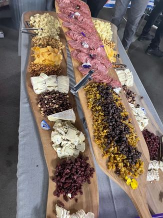 Now that’s a cheese board. Yes, those are Beecher’s cheese curds!!
