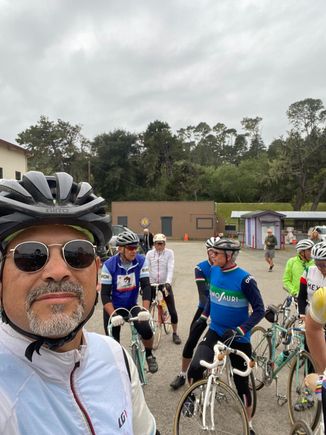 Getting ready for the start. 