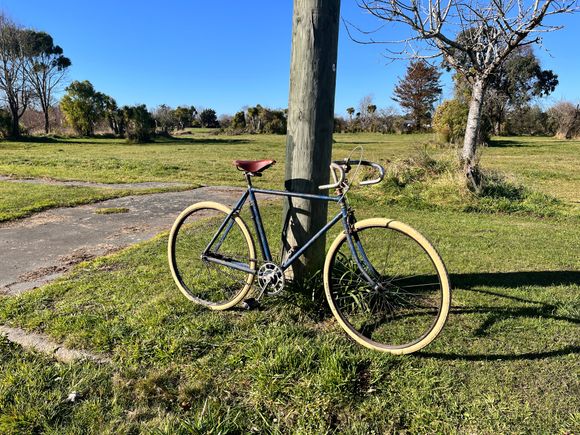 Rides nicely for a bike over 100 years old 