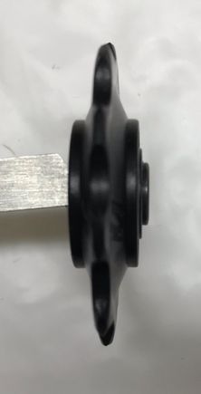 Bushing slides into pulley but binds when we get to the oversized end portion.