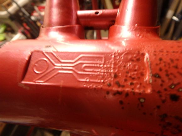 Bottom bracket markings.