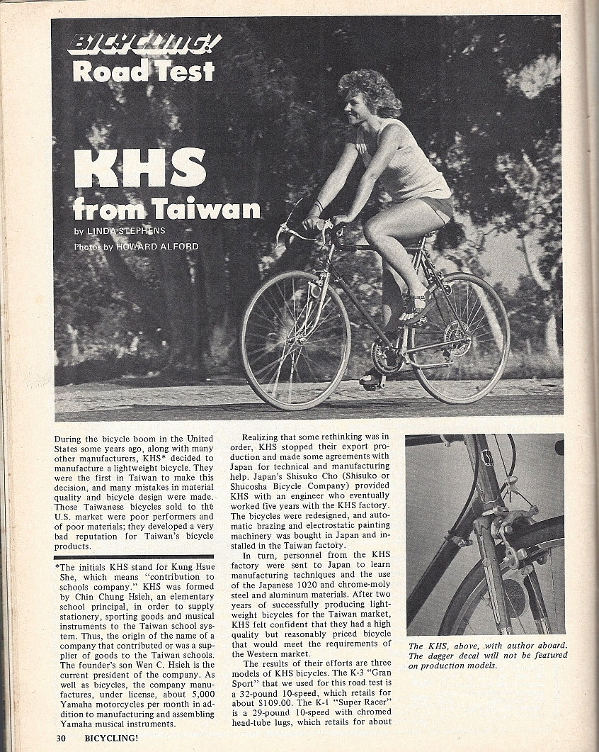 Road Test/Bike Review (1975) KHS Gran Sport - Bike Forums