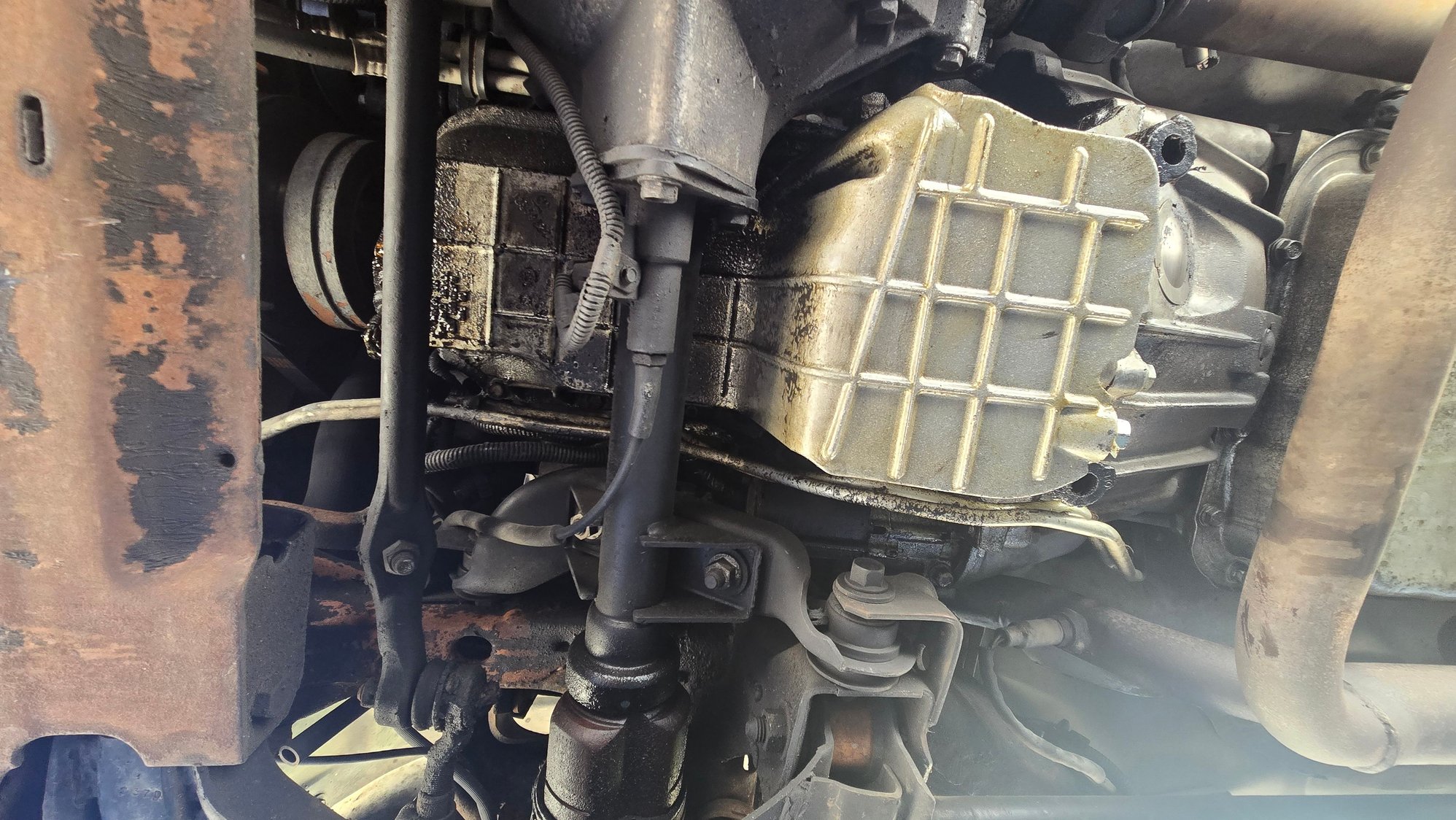 Overall underside behind subframe