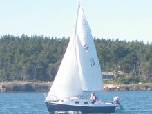 Sailing of the SE corner of Lopez, Is. WA