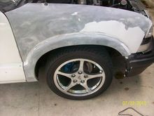 sanding getting ready to bondo