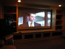 My theater room: 160 inch screen 7.1 dolby surround sound 1080p projector