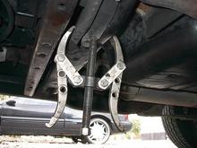 See how my gear puller arms are a little bowed. It actually didn't give me a problem going back in.