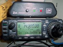 My Icom 706 Mk 2-G with LDG Auto Tuner I use when we go out of state Driving mounted on the dash.