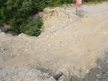 Washed out culvert
