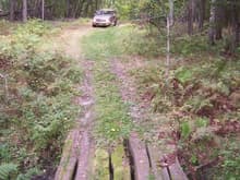 An old rickety bridge that was on the trail. I didn't wanna be stranded if it gave way so I backed off and found another way.
At Legionville in Brainerd,MN 9-8-12