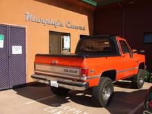 Custom made soft top (tonneau cover   cab curtain) curtosy of Murphy's marine Canvas in SD
