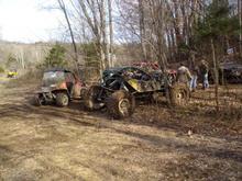 Wheeling with a couple rock bouncers.