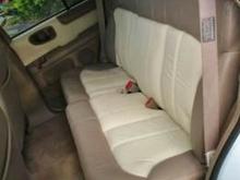 Rear seat. Looks to me like someone used leather dye spray to regenerate all the seats original look. They did pretty good too,just a few spots where it didn't set proper and didn't take good hold came free. Totally exceptable to me for what it is.