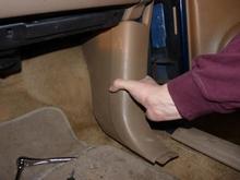 2 - No bolts on threshhold or kick panel, just pull