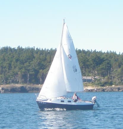 Sailing of the SE corner of Lopez, Is. WA