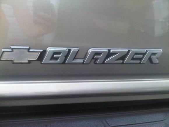 Blazer rear decal before
