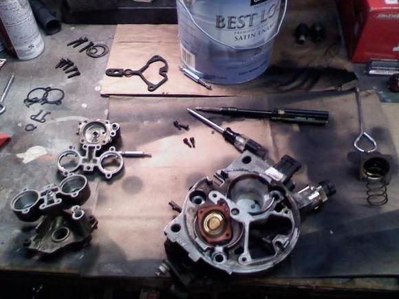 TBI all apart ready for cleaning