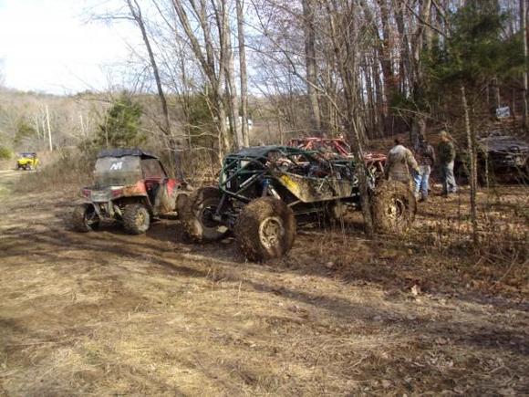 Wheeling with a couple rock bouncers.