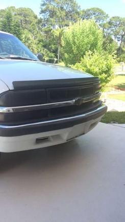 I did this the day before and ended up taking the head light tint off and buying a better looking bumper that wasn't bent