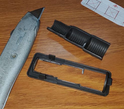 cut out enough material so switches will fit...