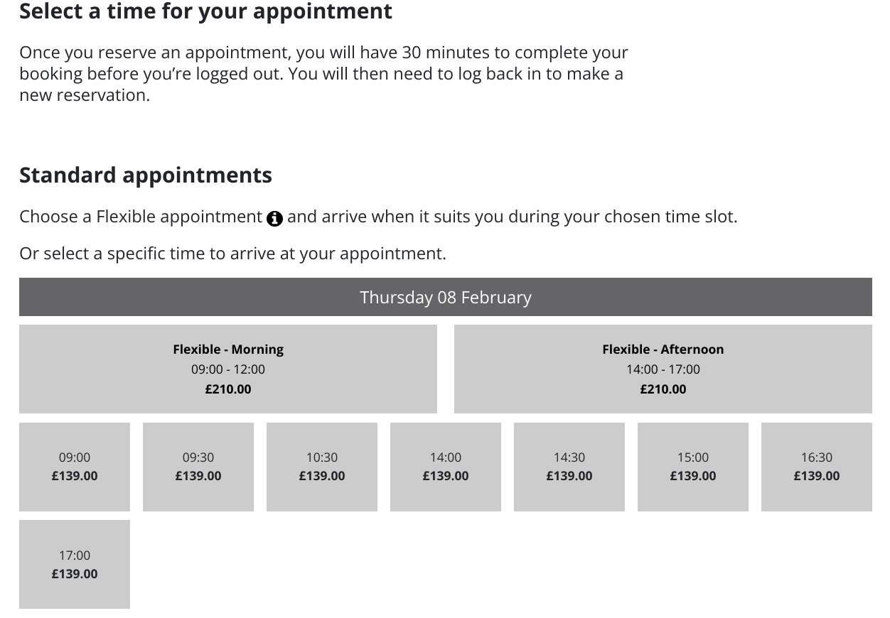 Additional £139 fee for biometrics British Expats