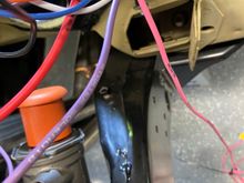 starter wire at exterior bulkhead
