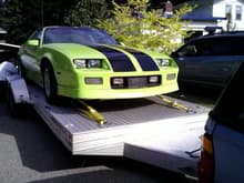 Towing my Iroc.. Till it's street legal. 800 bucks.