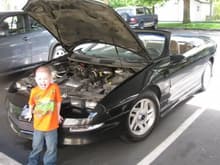 the camaro when i first got it. Im not sure who is more excited me or my boy lol