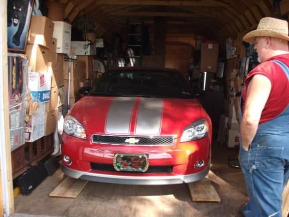 My dad and his monte carlo ss in storage.