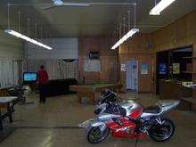 kinda of irony, I live in an old dealership, and my bike sits on the showroom floor.