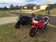 My eldest buys cbr1000rr and my cbr1000F-T after a good full afternoon ride