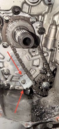 Here it is inside the motor up against the chain. 