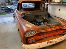 Junkyard 6.0L Vortec and 4L80e tranny swapped into it. 