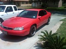 99 montecarlo, many mods, more on the way, getting the paint issues fixed on it soon, and maybe a rebuild, maybe, maybe do a total tear down and add a V8 and a t-56?