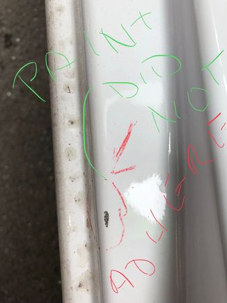 LACK OF ADHESION ON THE PAINT