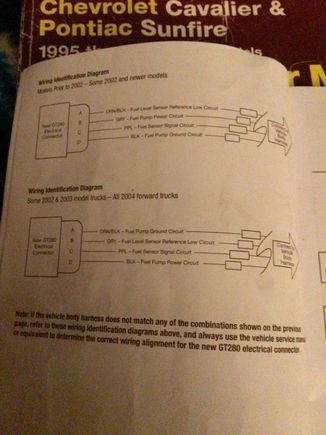 Info continued, # 2 from precision fuel pump new harness plug Gt280