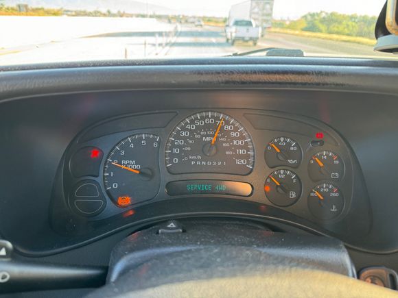 Gauges while driving. Right side zeros out ABs lights turn on