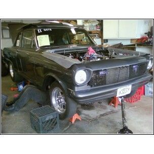 g/f dad race car 63 chevy 2 377 powerglide trans break mini tub
