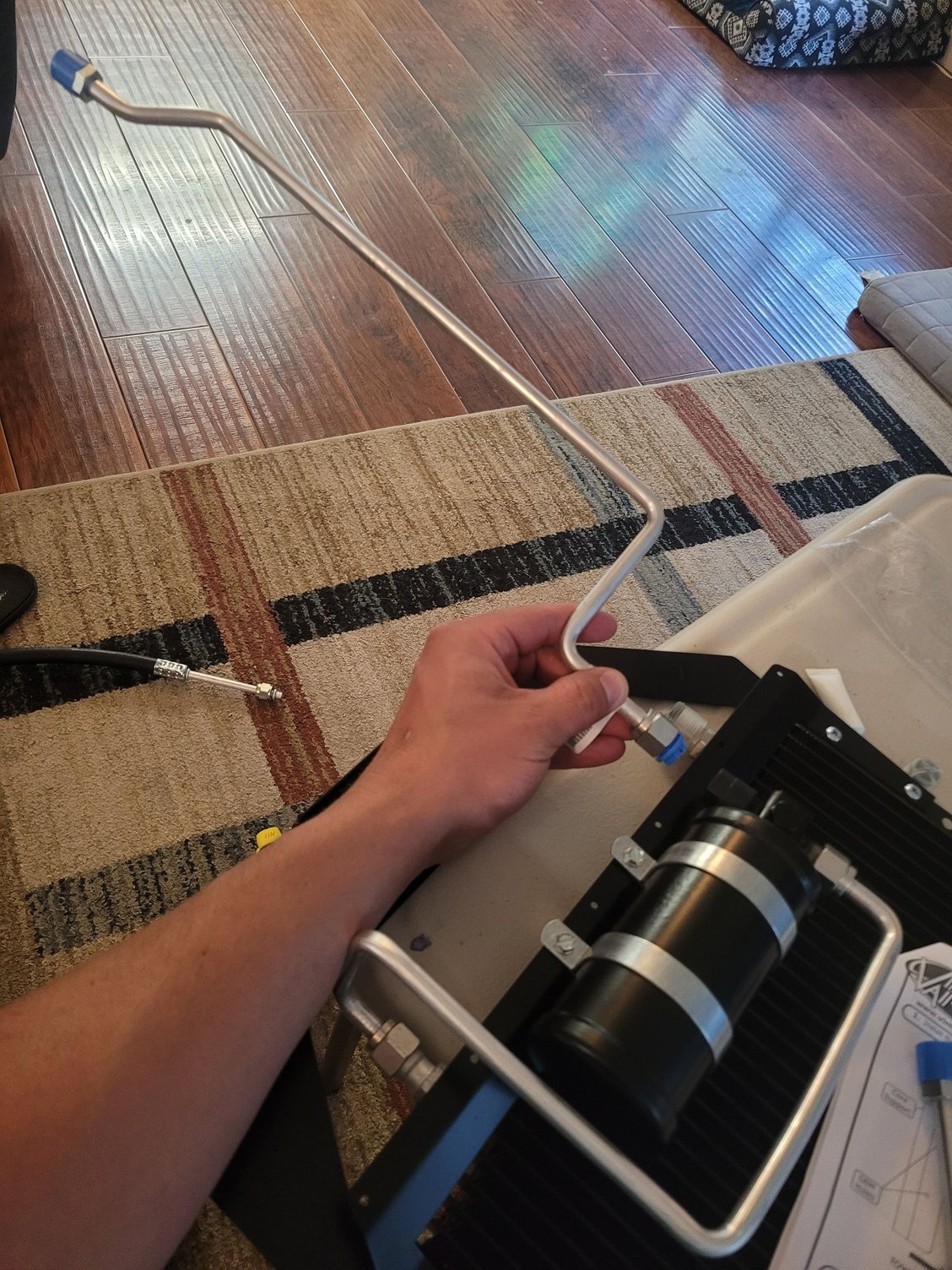 Here is the line that came with the kit that goes from dryer (out) to expansion valve.