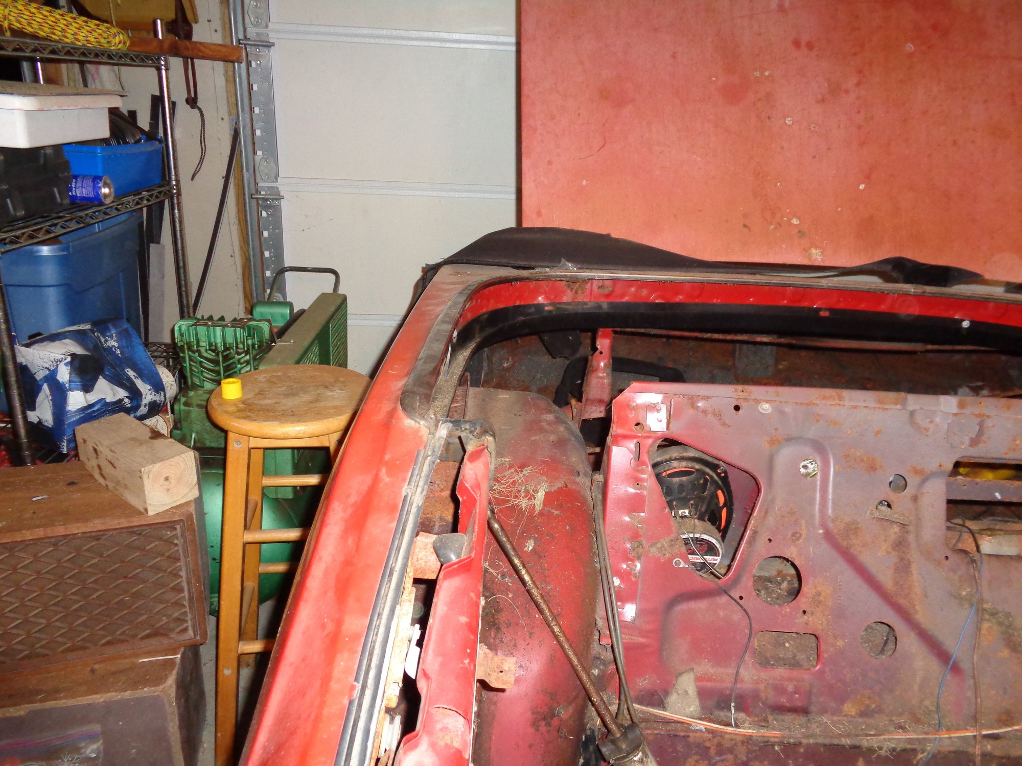 convertible top frame removal