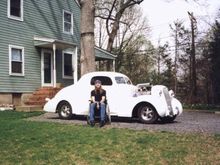 early spring 1997, in front of my '36 stude which i purchased a few months earlier...probably the first photo of myself taken with the stude since i purchased it...